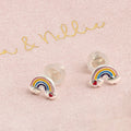 Kids Rainbow Stud Earrings