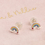Kids Rainbow Stud Earrings