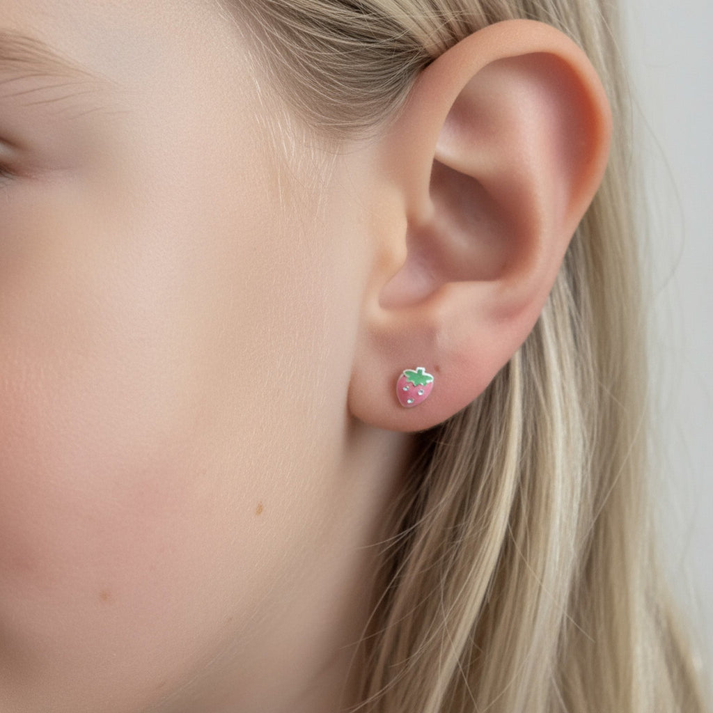 Kids Strawberry Stud Earrings