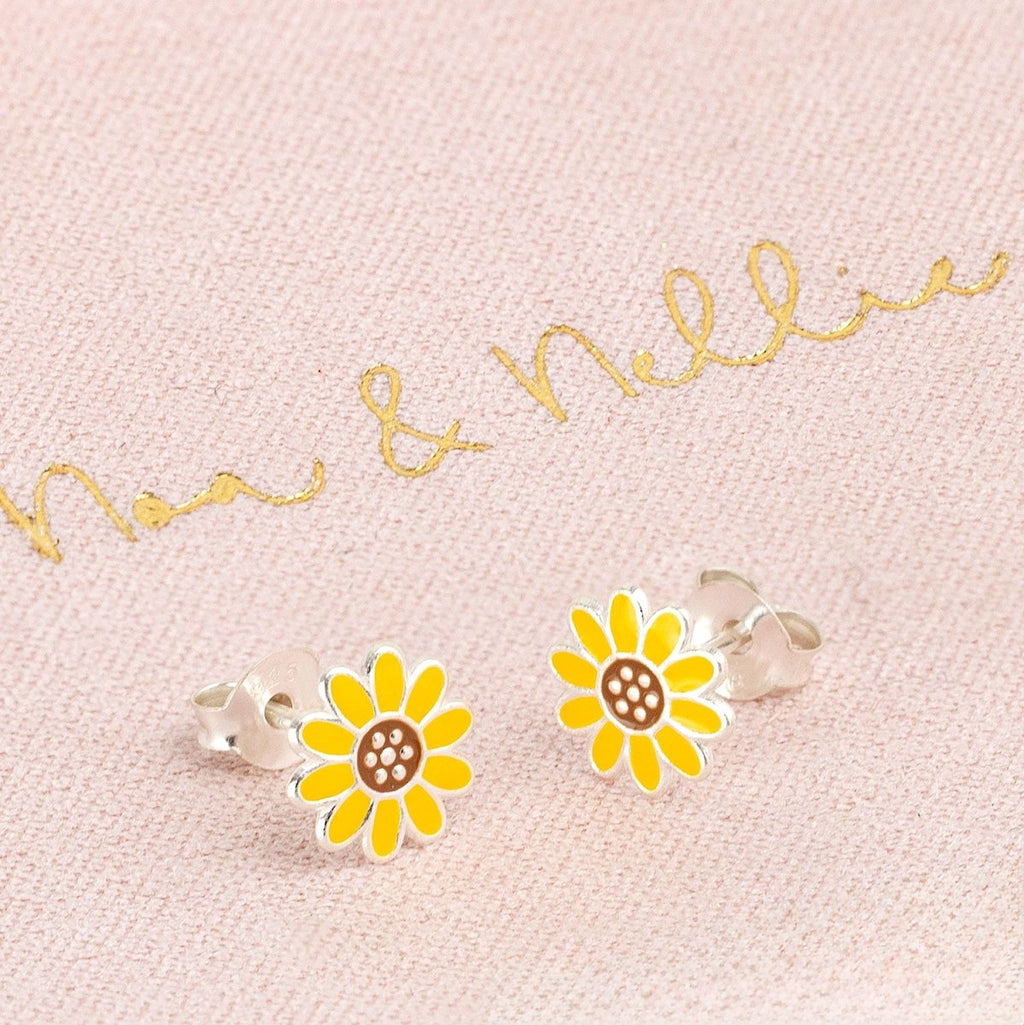 Kids Sunflower Stud Earrings