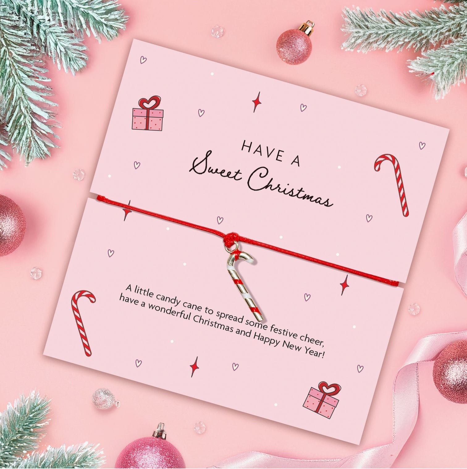 Christmas Candy Cane Bracelet