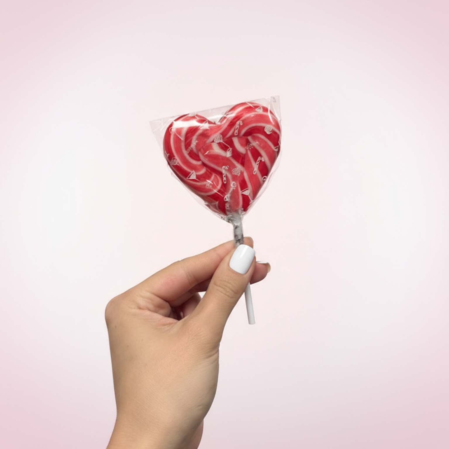 Handmade Strawberry Red & Pink Lollipop