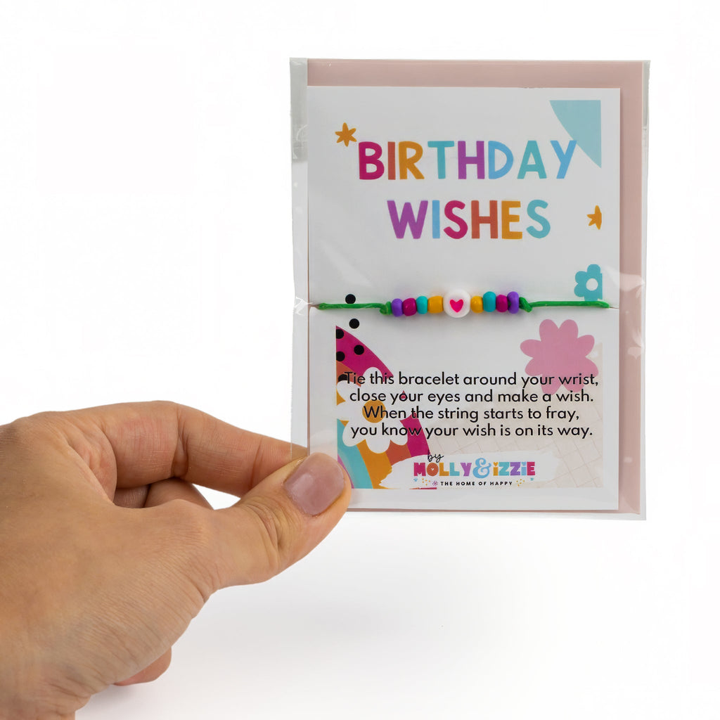 Happy Birthday Mini Beaded Wish Bracelet