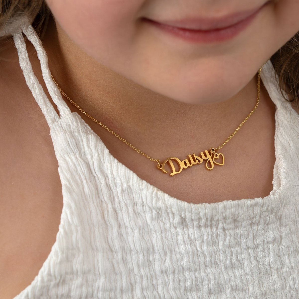 Kids Name Necklace - 18ct Gold / Style 2