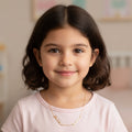 Kids Double Name Necklace - Vermeil / Style 2
