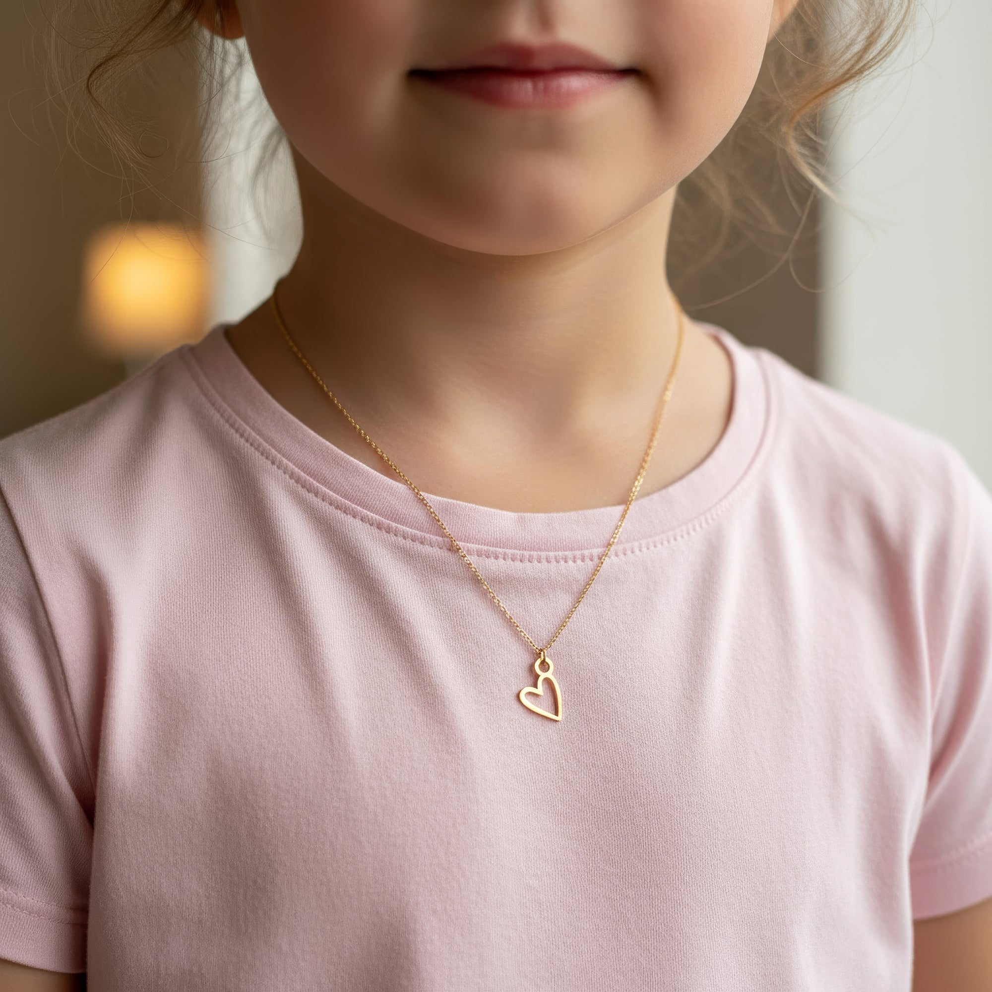 Kids Heart Necklace - Vermeil