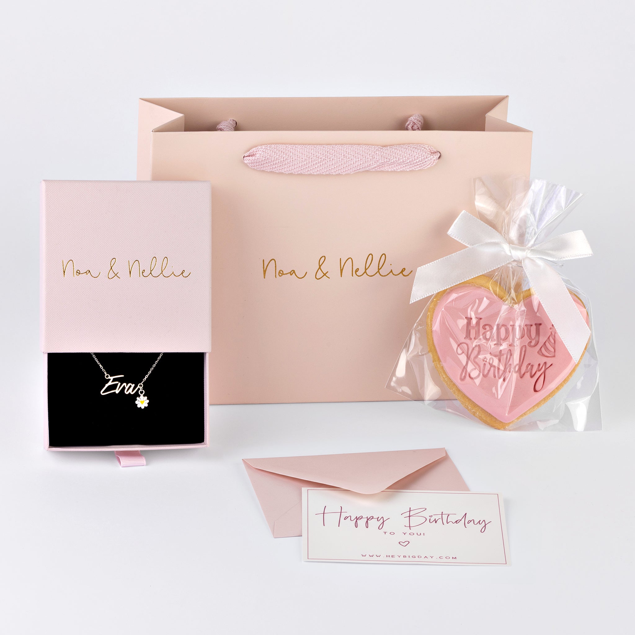 Kids Name Necklace Gift Set - Sterling Silver / Style 3
