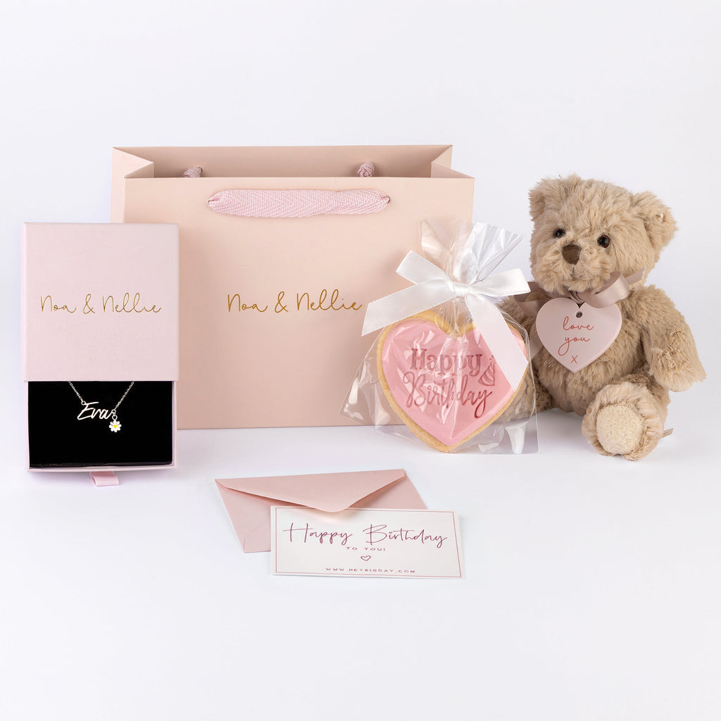 Kids Name Necklace Gift Set - 18ct Gold Plated / Style 1