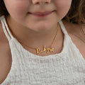 Personalised Kids Necklace - 18ct Gold / Style 3