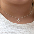 Kids Daisy Flower Sterling Silver Necklace