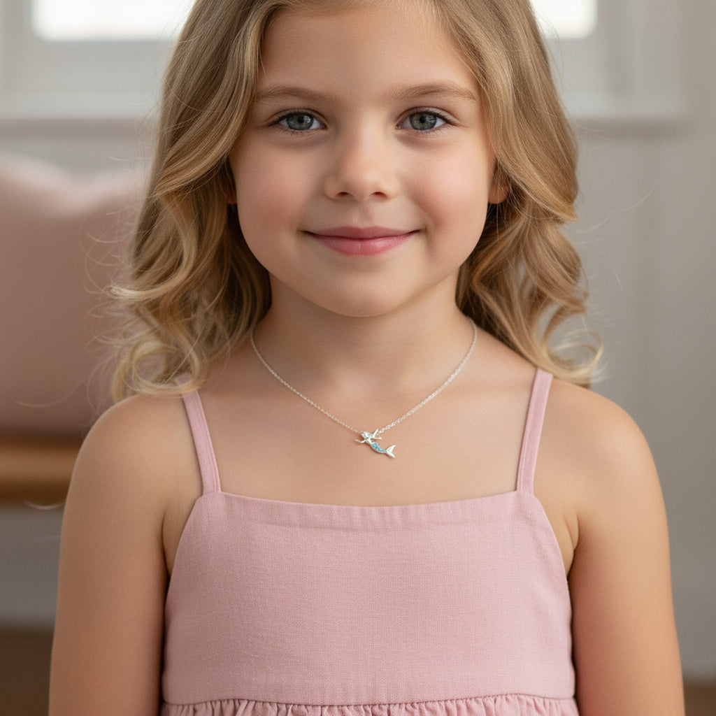 Kids Mermaid Sterling Silver Necklace