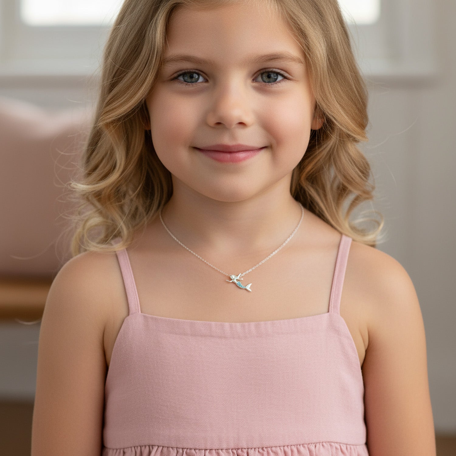 Kids Mermaid Sterling Silver Necklace