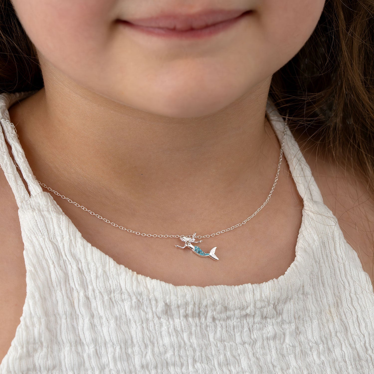 Kids Mermaid Sterling Silver Necklace