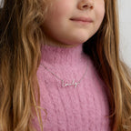 Kids Name Necklace Christmas Gift Set - Sterling Silver / Style 3