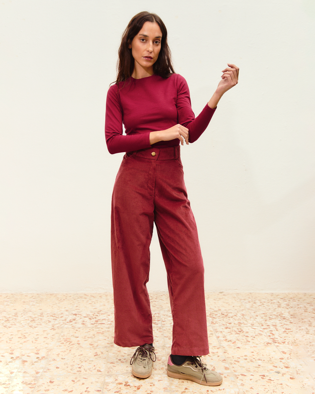 pantalón noa pana marsala ▢