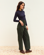 pantalón noa pana verde botella ▢