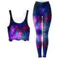 Celestial Finger Print Crop Top and Leggings Combo