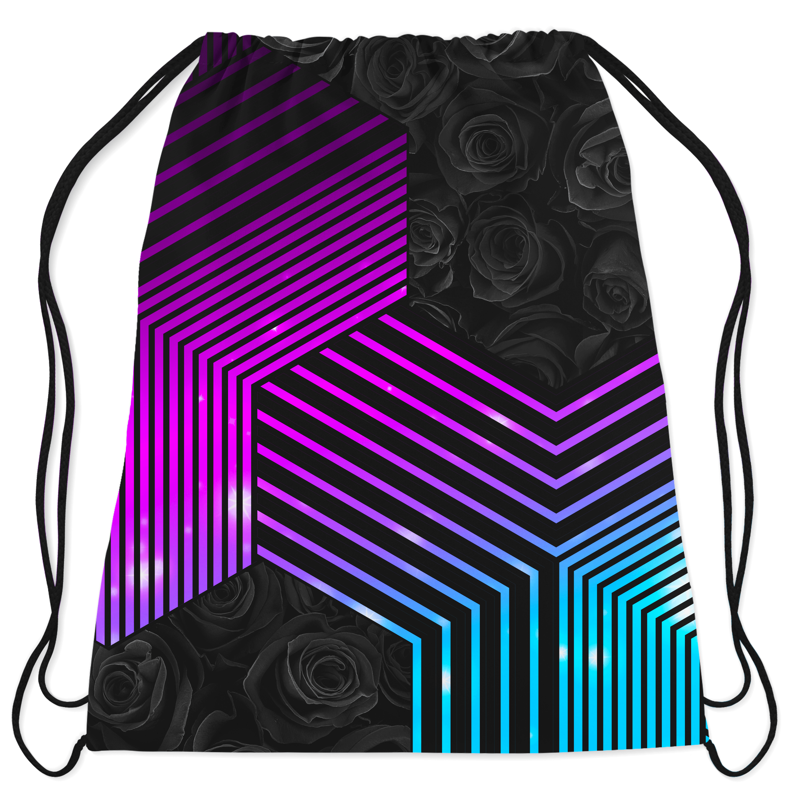 Connected Hex Drawstring Bag
