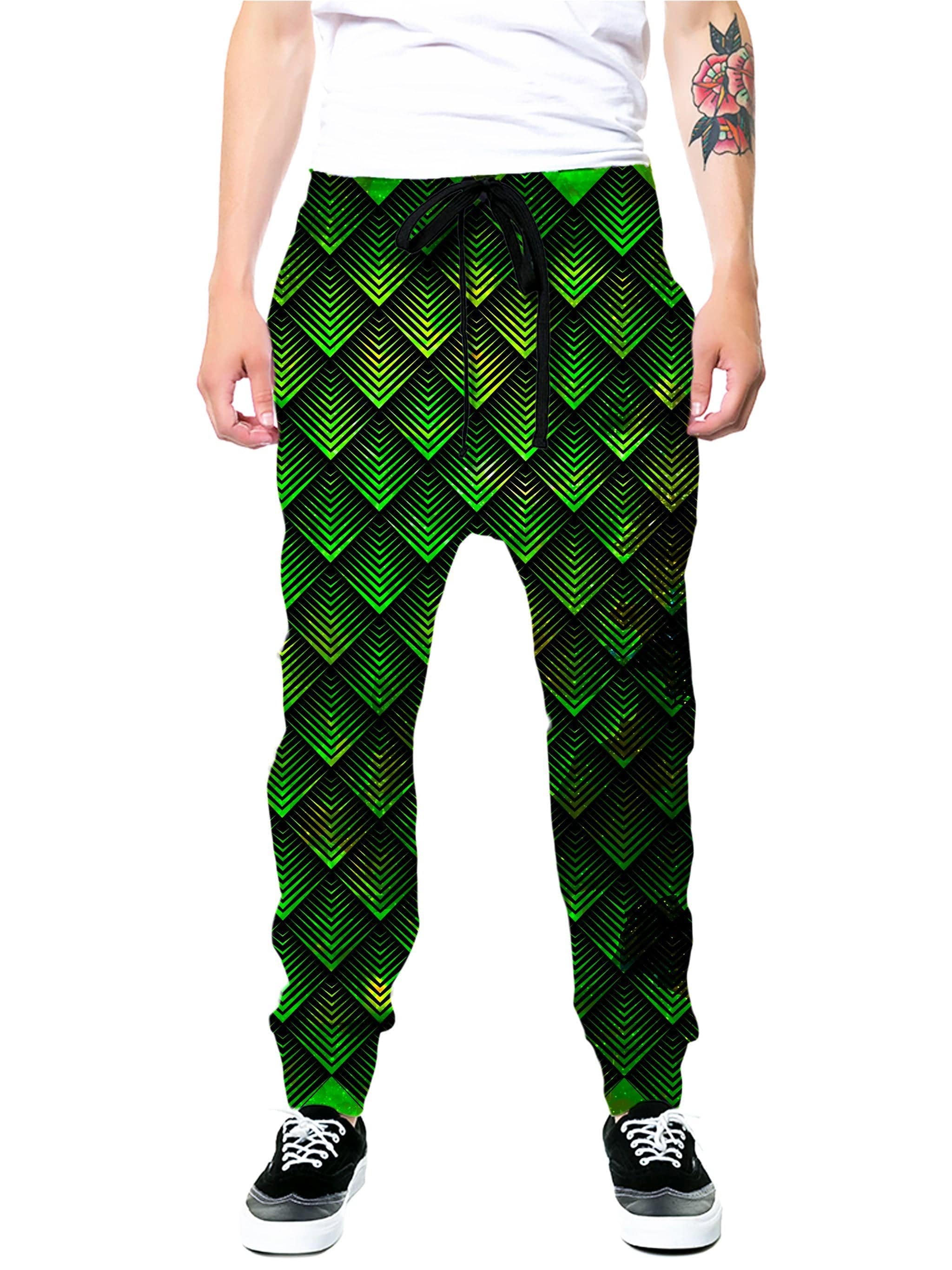 Galactic Dragon Scale Green Joggers