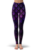 Galactic Dragon Scale Purple Leggings