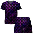 Galactic Dragon Scale Purple T-Shirt and Shorts Combo