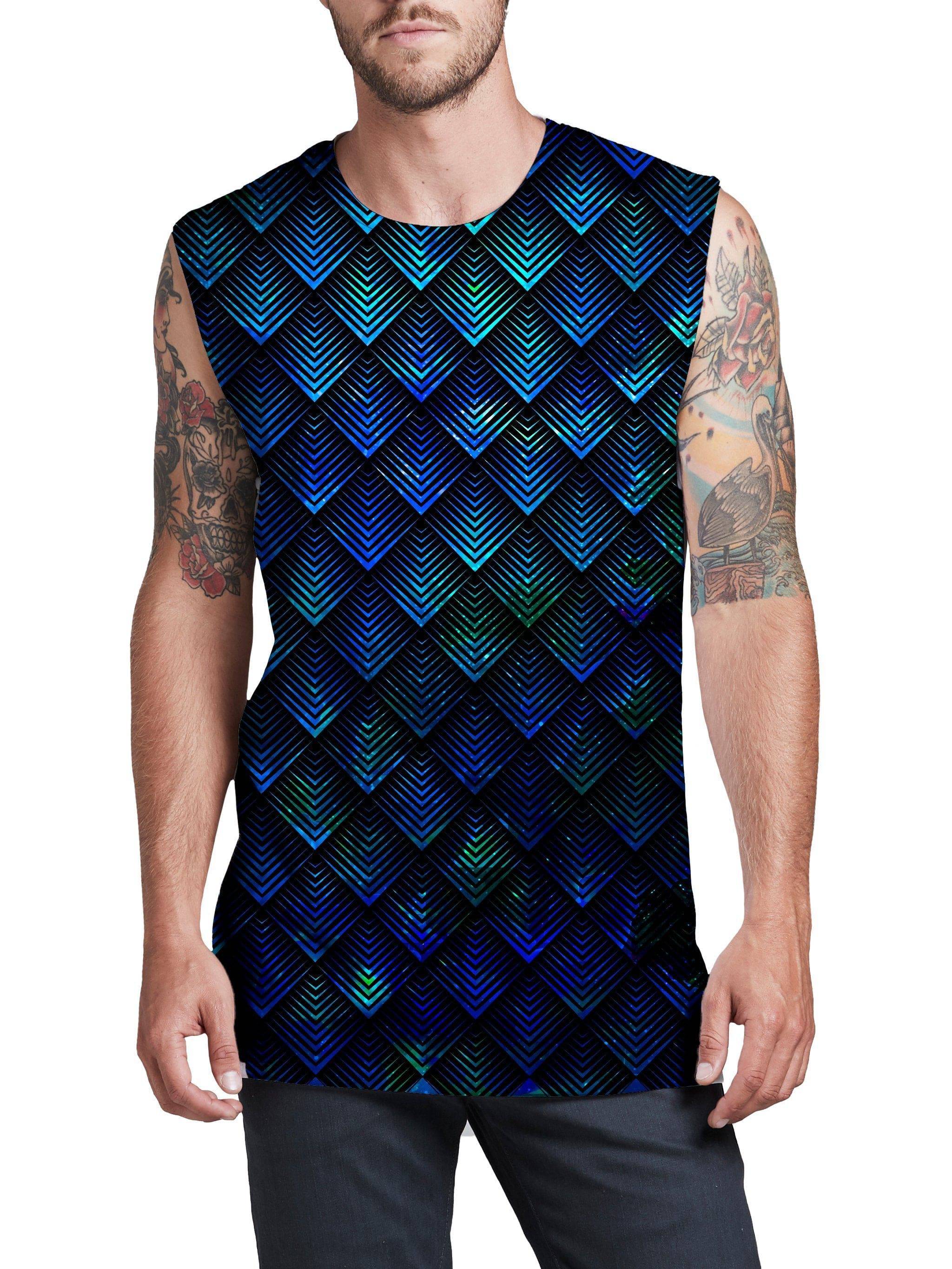 Galactic Dragon Scale Teal Men's Muscle Tank
