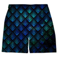 Galactic Dragon Scale Teal Weekend Shorts