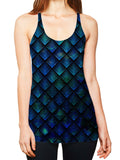 Galactic Dragon Scale Teal Women's Tank