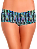 Holographic Hexagon Booty Shorts