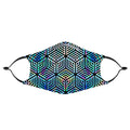 Holographic Hexagon Face Mask With (4) PM 2.5 Carbon Inserts