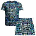 Holographic Hexagon T-Shirt and Shorts Combo