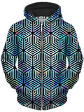 Holographic Hexagon Unisex Zip-Up Hoodie