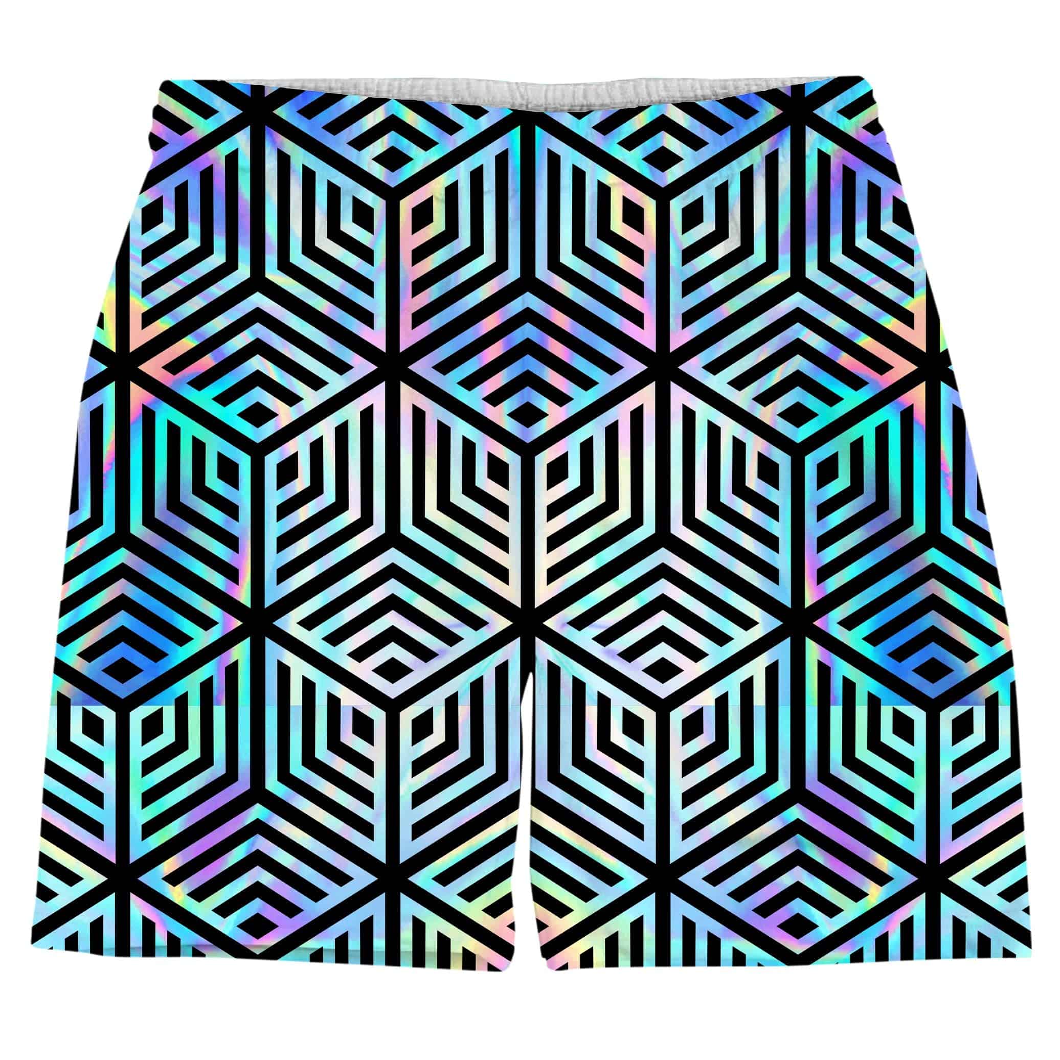 Holographic Hexagon Weekend Shorts