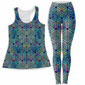 Holographic Hexagon Women's Tank and Leggings Combo