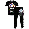 Level Up Mushroom T-Shirt and Joggers Combo