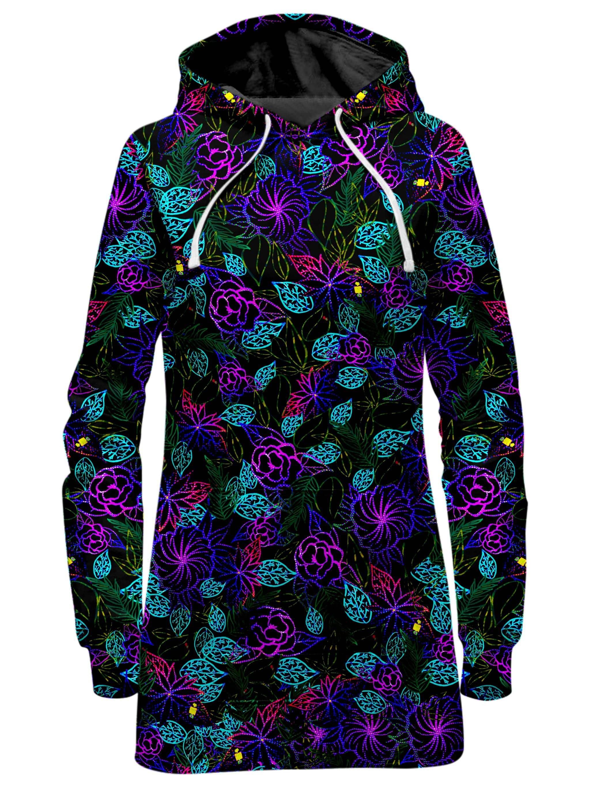 Light Night Floral Hoodie Dress