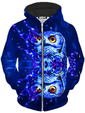 Lucid Owl Unisex Zip-Up Hoodie