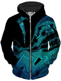 Primordial Flow  Unisex Zip-Up Hoodie