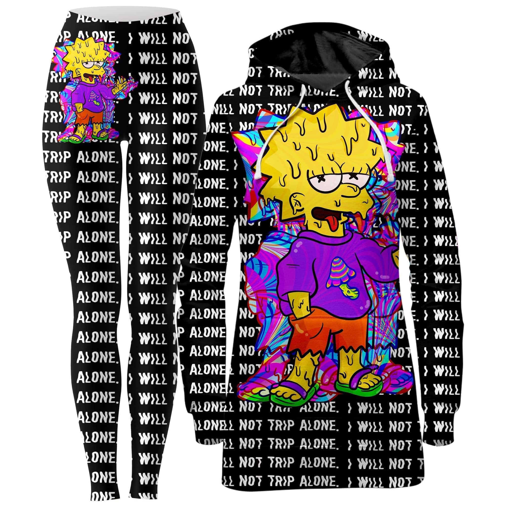 Tripping with Her Hoodie Dress and Leggings Combo