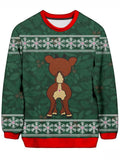 Wrong Way Rudolph Ugly Sweatshirt