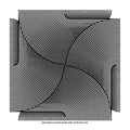 Noir Horizon Illusion Square Hand Tufted Wool Rug
