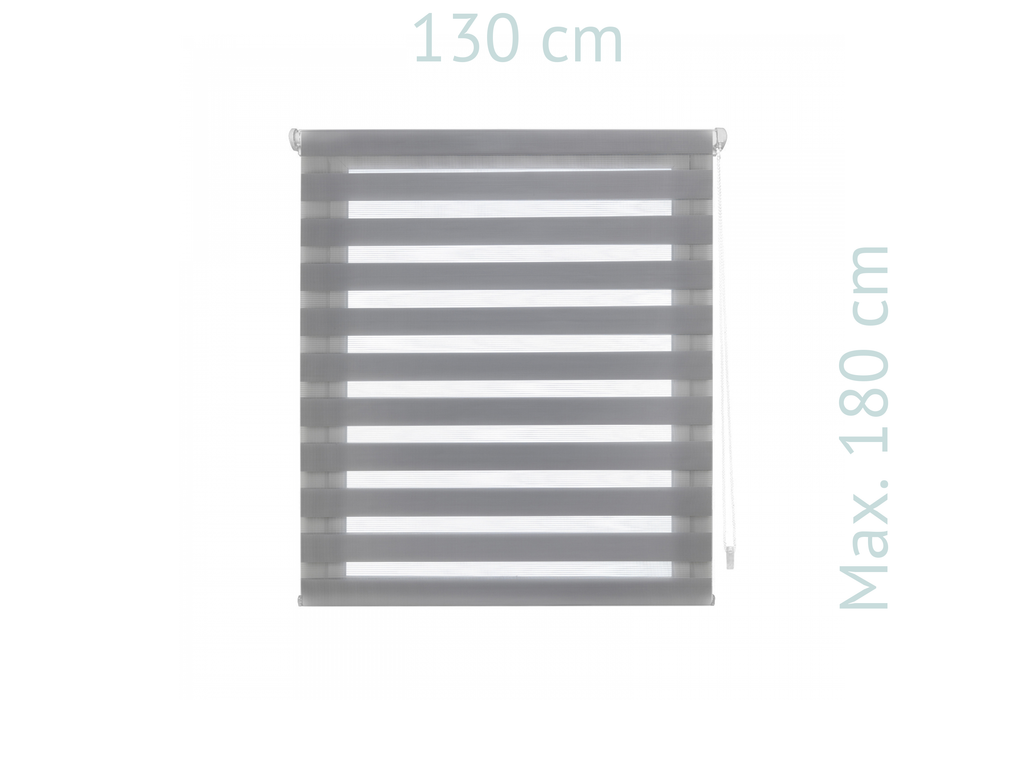 Estor Enrollable 130X180 GRIS Noche y Día EASY FIX