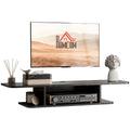 Floating TV Unit Stand for TVs up to 40" with Storage Shelf, Entertainment Center, Black