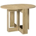 Folding Dining Table, Space-saving Drop Leaf Table for Small Space, Oak