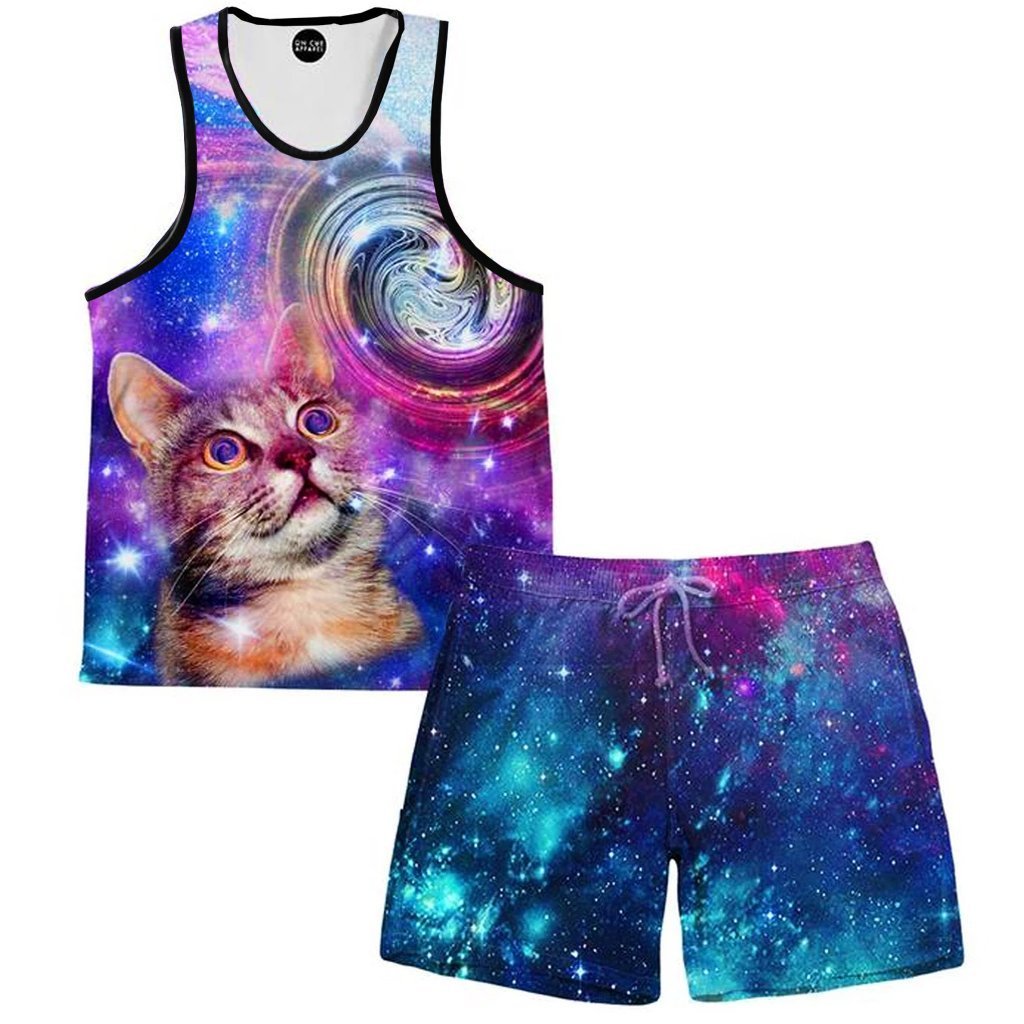 Amazed Cat Tank and Shorts Combo