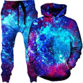 Blue Galaxy Hoodie and Joggers Combo