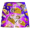 Tacos and Cats Purple Weekend Shorts
