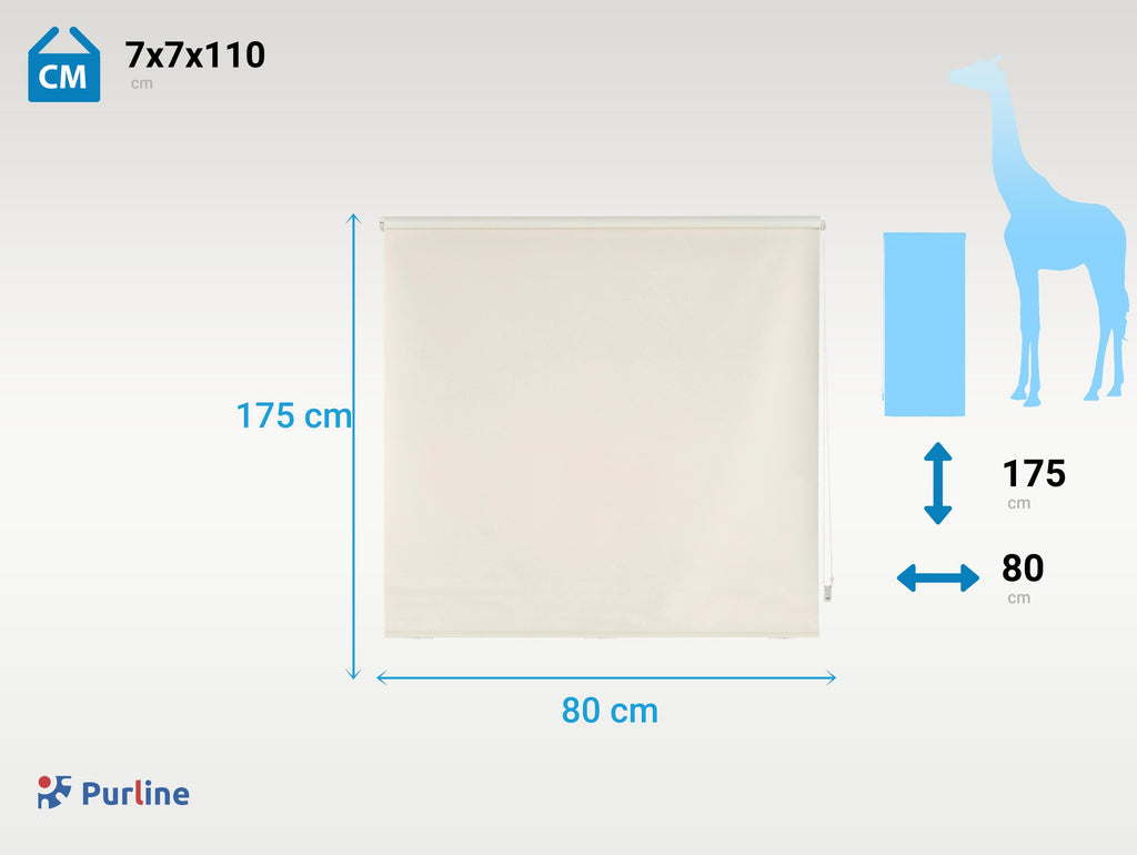 Estor Enrollable 80X175 BEIGE Poliéster Translúcido