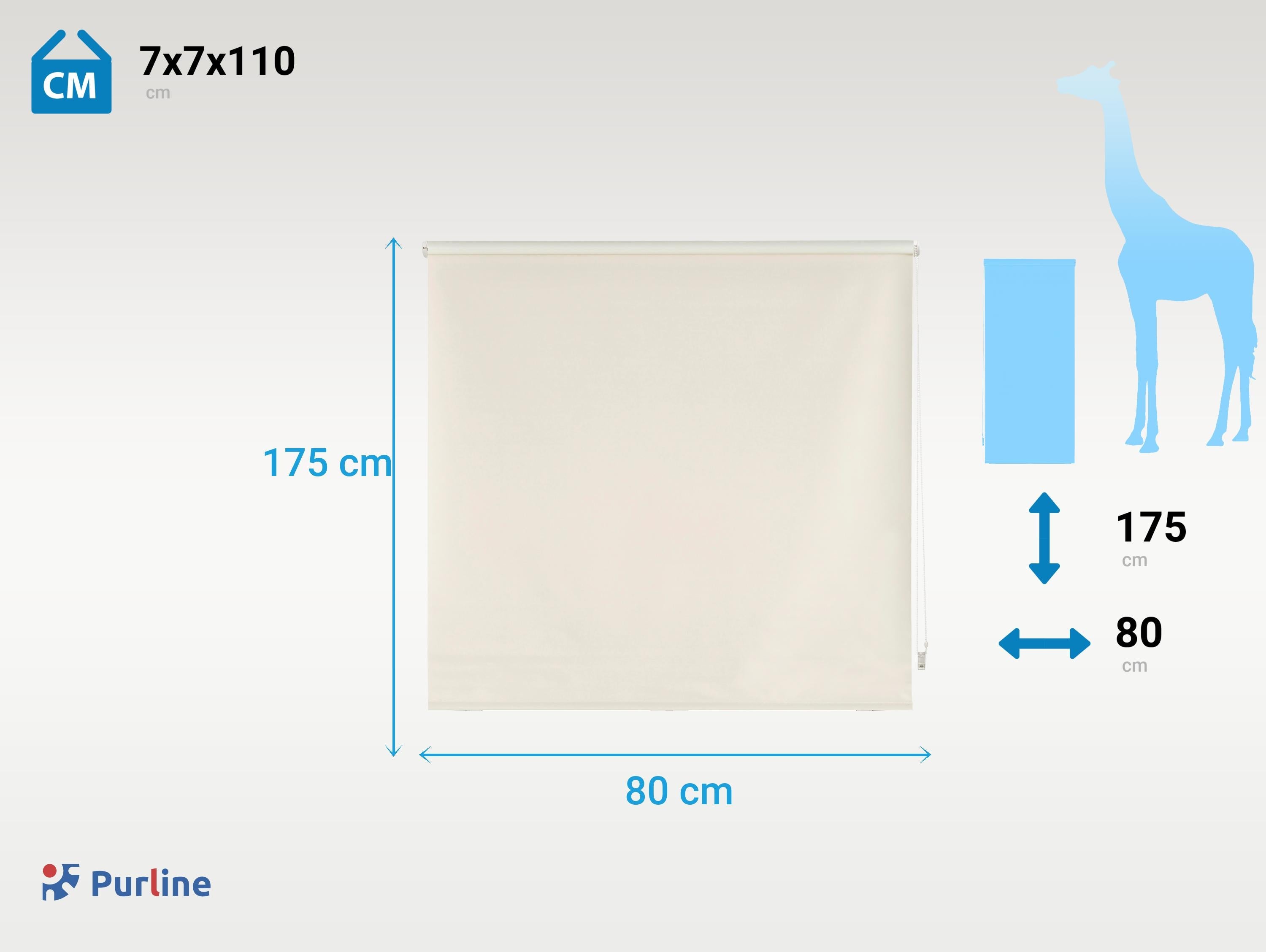 Estor Enrollable 80X175 BEIGE Poliéster Translúcido