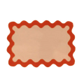 Orange Scallop 100% Linen Placemats